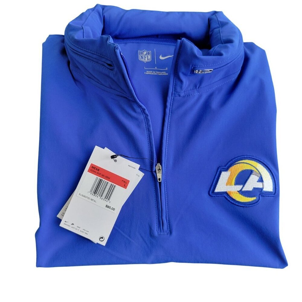NWT Nike Los Angeles Rams On Field Short Sleeve Windbreaker Size L